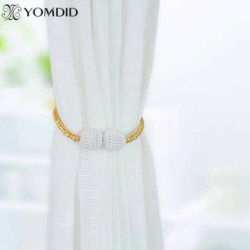 

1pc Pearl Magnetic Curtain Clip Curtain Holders Tieback Buckle Clips Hanging Ball Buckle Tie Back Quality Curtain Accessories
