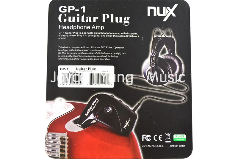 NUX GP 1 Portable Guitar Plug Headphone Amp with Classic Rock British Distortion Free Shipping