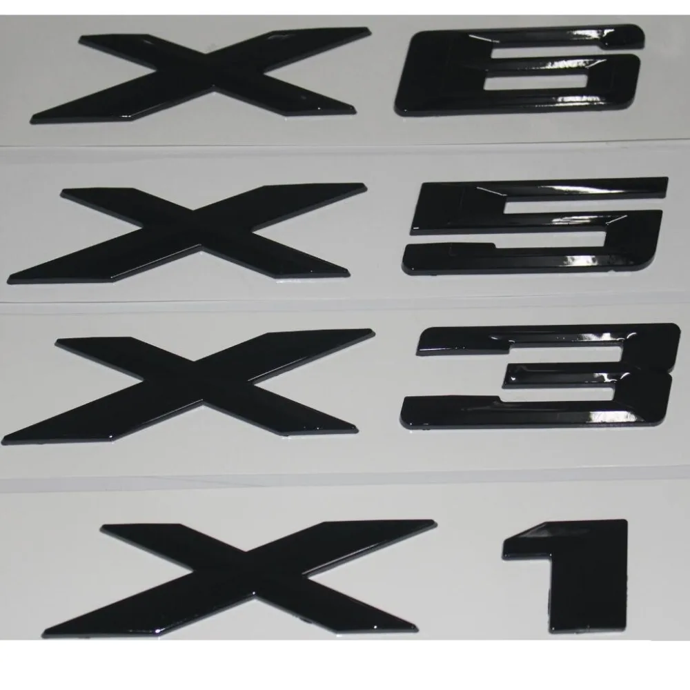 

Gloss Black ABS Number Letters Words Car Trunk Badge Emblem Letter Decal Sticker for BMW X5