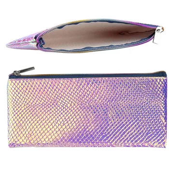 

Laser Fish Scale Glitter Makeup Tool Kits Organizer BagTool / Make Up Set/ Eyebrow Pen/ Portable Cosmetics Case