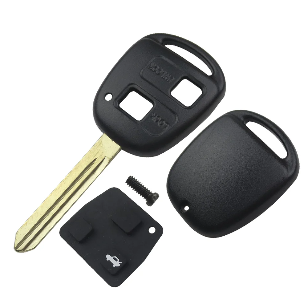 Чехол OkeyTech для автомобильного ключа, брелок для Toyota Yaris, с фирменным лезвием TOY47, автоматический брелок для ключей, сменный резиновый кнопочный коврик 2 3 BTN