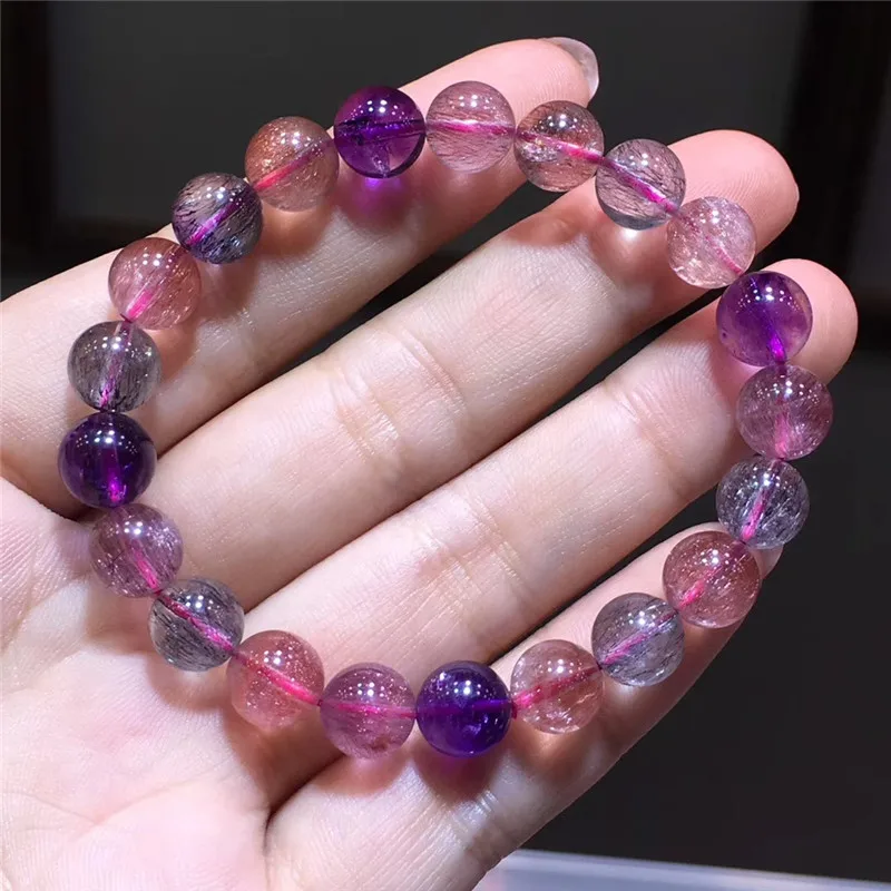 Natural Super Seven Melody Stone Rutilated Quartz Bracelet (6)