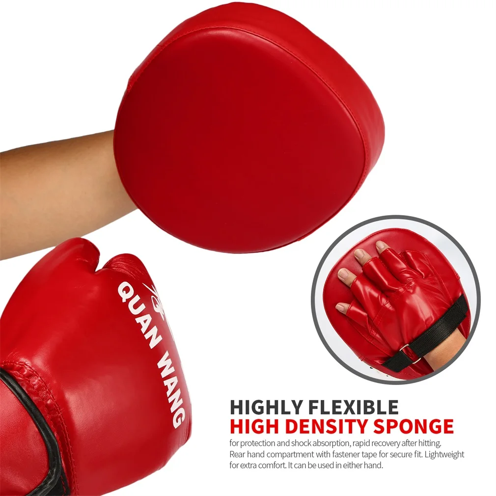 

Red & Black Flexible Hand Fist Target Pads Sanda Taekwondo Training Foot Muay Thai MMA Boxing Hand Target Karate Kung fu Pad