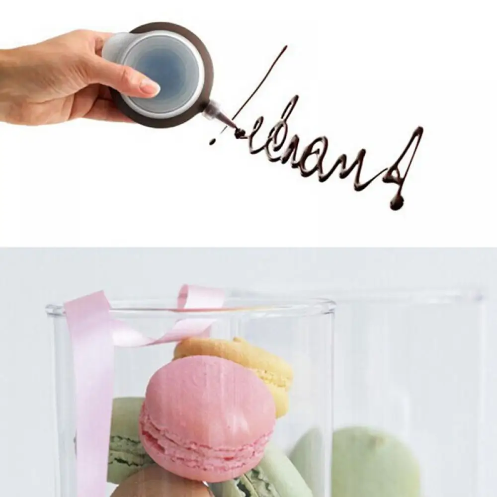 

Silicone Macaron Cake Tools Icing Piping Decorating Pen 2 Nozzles Set Kit Baking Bottle