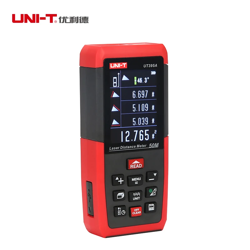 

UNIT UT395A Professional Laser Distance Meters 50m Rangefinder USB Connector Universal Electron Level Ruler