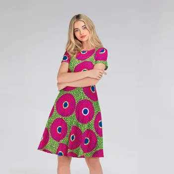 

2019 new arrival sexy fashion style summer african women polyester printing dress S-XXL