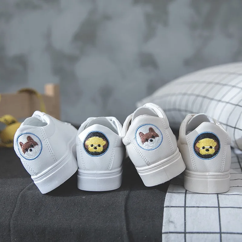 Shoes Women Casual Shoes Sneakers Women Fashion Canvas Shoes White 2019 Autumn Low Flat Shoes Ladies Skateboarding Cartoon