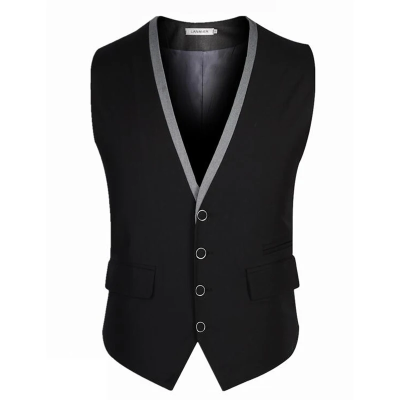 2016 New Arrival Men Suit Vest Brand Clothing Fashion Sleeveless Dress Man Business Blazer Tops Slim Fit Waistcoat