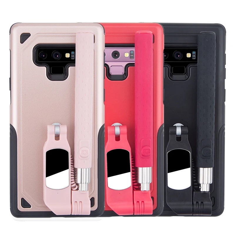 

Selfie Stick Phone Cases For Samsung s6 s7 s8 Portable Foldable Cover For s10 s10plus note 8 9 Case Stretch Handheld Bluetooth