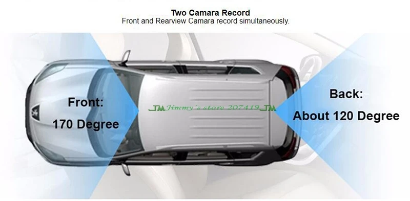 Для peugeot 2008 3008 4007 108 207 301 308 408 Автомобильный видеорегистратор Wifi DVR видеорегистратор с двумя объективами FHD камера 1080P