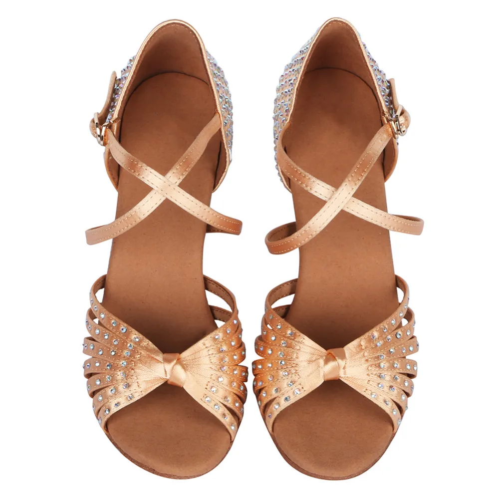Ballroom Latin Dance Shoes Rhinestones Tango Salsa New Arrivals Wholesale Women/Girls/ladies Thin Heels Dancing Professional 