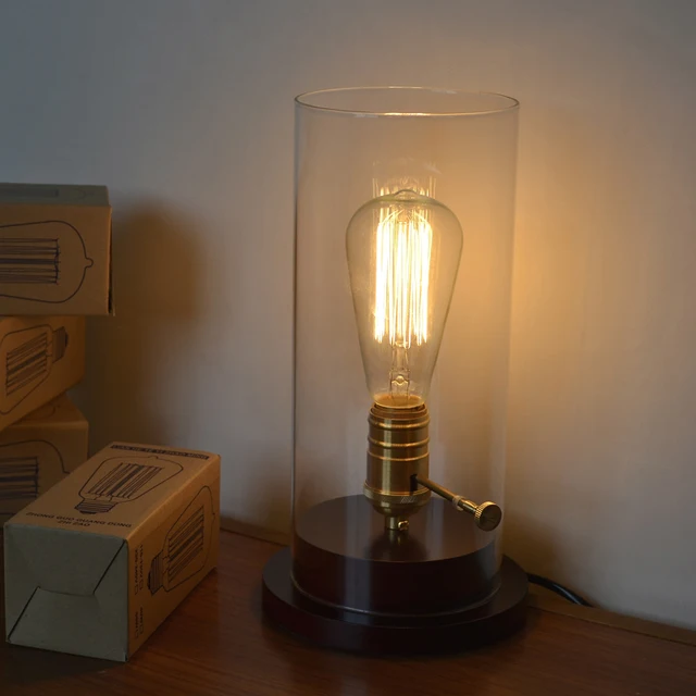 Aliexpress Com Nordic American Glass Cover Table Lamps Nordic American Glass Cover Table Lamps Vine Abajur Retro Loft Bedroom Bedside Light Fixtures