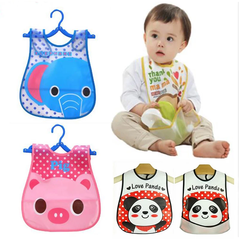 

Adjustable Baby Bibs EVA Plastic Waterproof Lunch Feeding Bibs Baby Cartoon Feeding Cloth Children Baby Apron wj0075