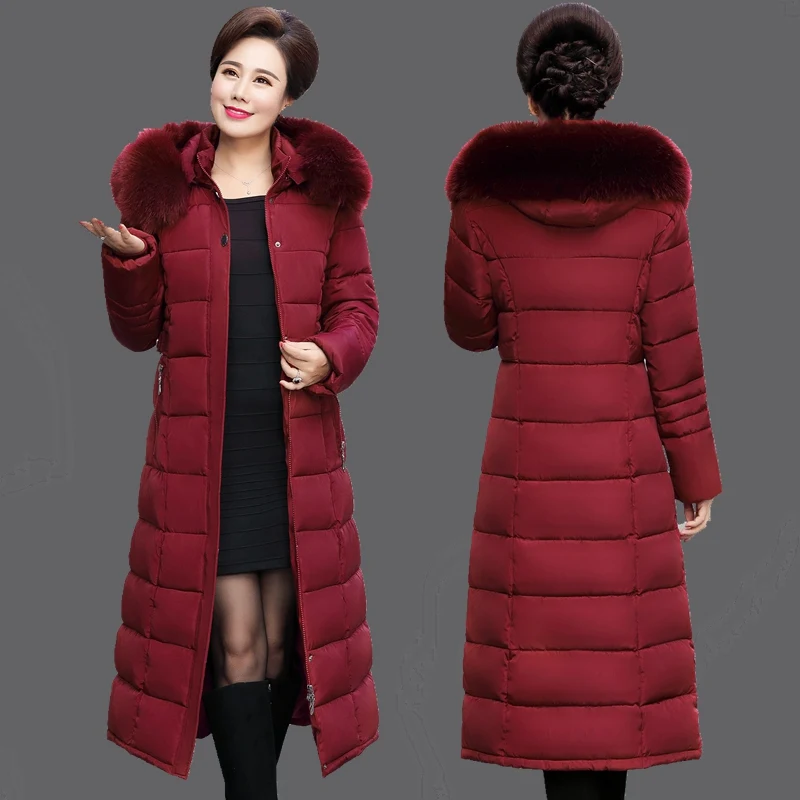 Épaisse Parka vert Chaud Femme Longue Fourrure Survêtement Femmes Oversize De D'hiver bleu Veste Faux Manteau Femelle red 5xl Doudoune Black Col QrtsBCohdx