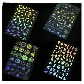 

4pcs Mix Transparent Material Laser Decor DIY Jewelry Magic Star For Epoxy Silicone Molds Cabochon Handmade Clear Film