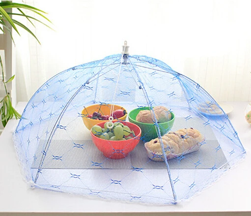 Food Covers Umbrella Style Anti Fly Mosquito Kitchen diameter 65cm cooking Tools meal cover Hexagon gauze table food TY271 |