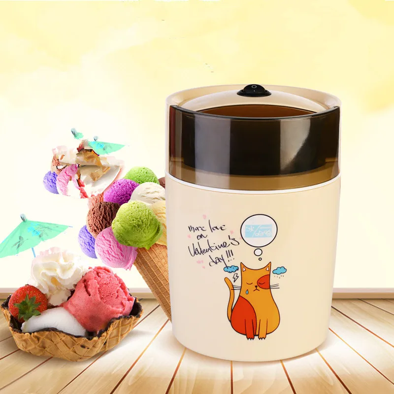 

Small ice cream home automatic ice cream machine digging ball children snacks mini homemade ice cream machine 220V 7W 500ML