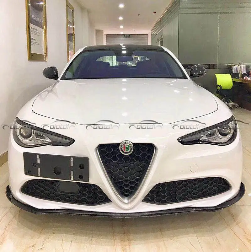 Автомобильный Стайлинг для Alfa Romeo Giulia Sport Sedan 4 дверной ограничитель из углеродного волокна, автомобильный комплект для кузова, передняя губа 2007