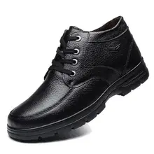 Роскошные Брендовые мужские зимние ботинки из натуральной кожи; теплые мужские ботильоны на меху; Мужская деловой официальный офисный обувь; botas hombre