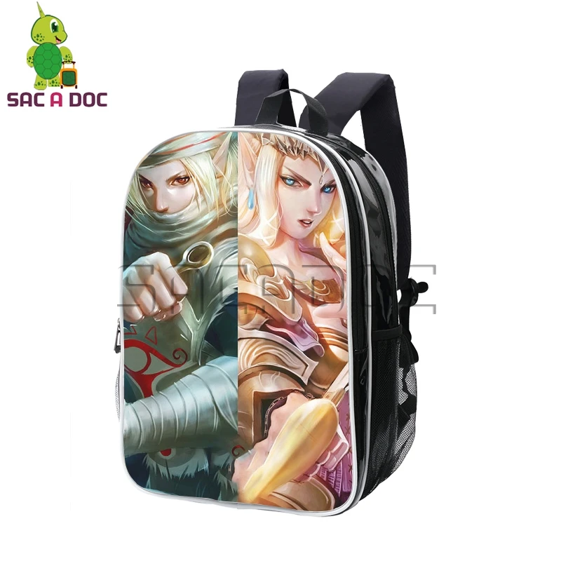 

The Legend of Zelda Zelda Sheik Link Split Backpack Pu Leather Backpacks Students School Bag for Teenage Boys Girls Travel Bag