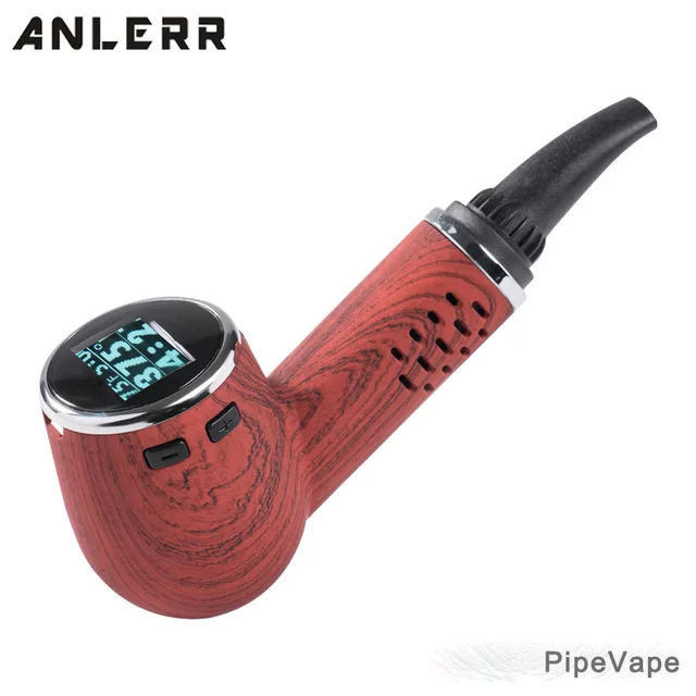 Anlerr Wooden E Pipe PipeVape Dry Herb Vaporizer Electronic Cigarette