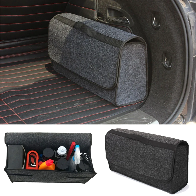 Багажник автомобиля Органайзер складная сумка для хранения коробка грузовой портативный серый шерстяной войлок