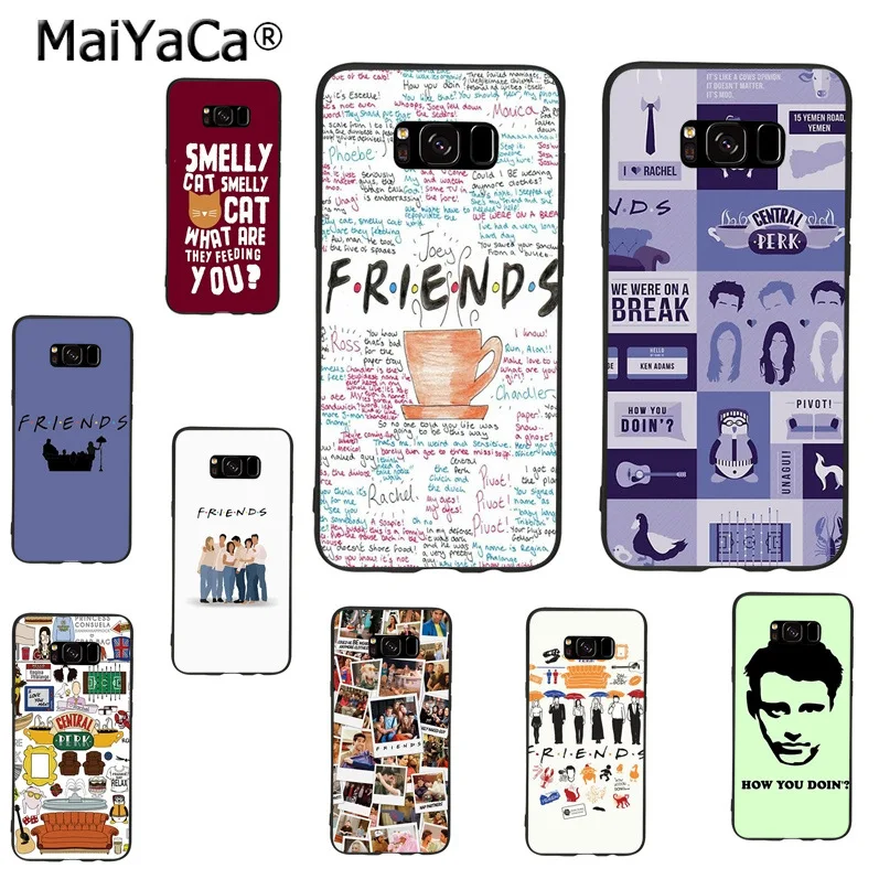 

MaiYaCa friends tv show series black silicone soft phone case for samsung galaxy s8plus s9plus s7 s6 note8 note 5 4 case