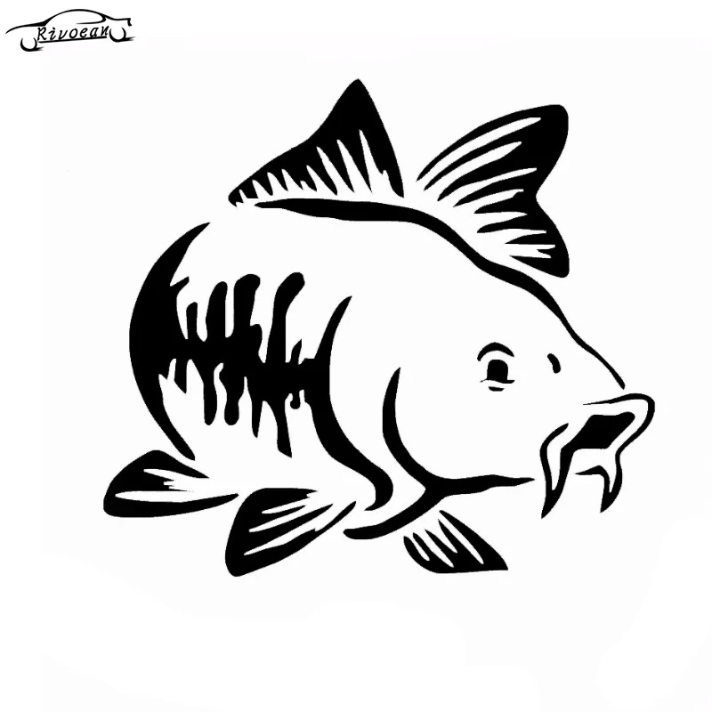 

15*15 CM Hot Sale Carp Fishing Car Vinyl Decal Art Sticker Kayak Fishing Car Truck Boat Tribal Car Sticker Accessories