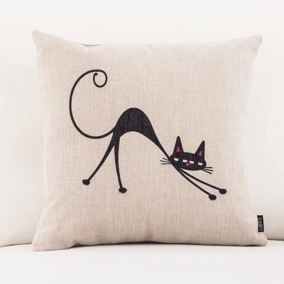 Милые Животные Кошки подушки, листья подушки, Наволочки, диван подушки для дома декоративные подушки - Цвет: C