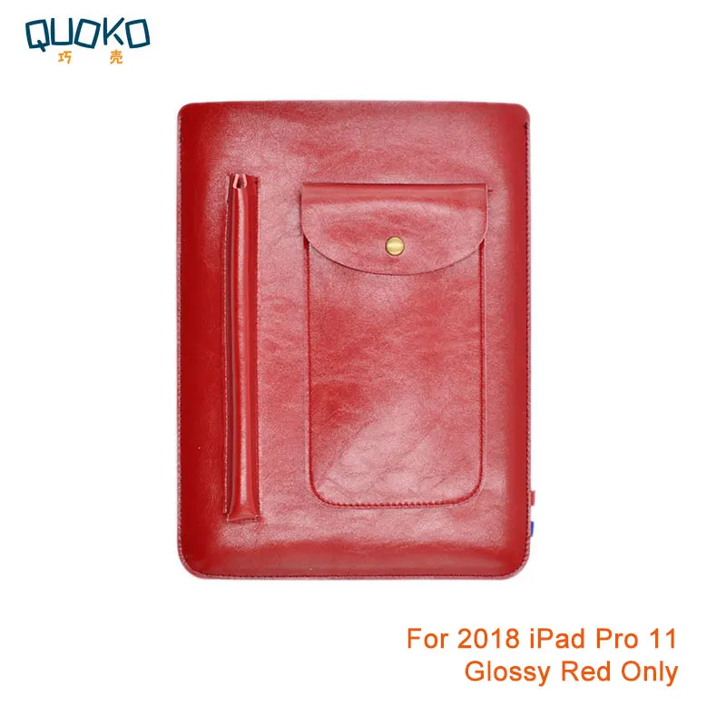 Многофункциональный ультра-тонкий супер тонкий рукав чехол, микрофибра кожа планшет рукав Чехол для iPad Pro 11 дюймов - Цвет: Glossy Red Only