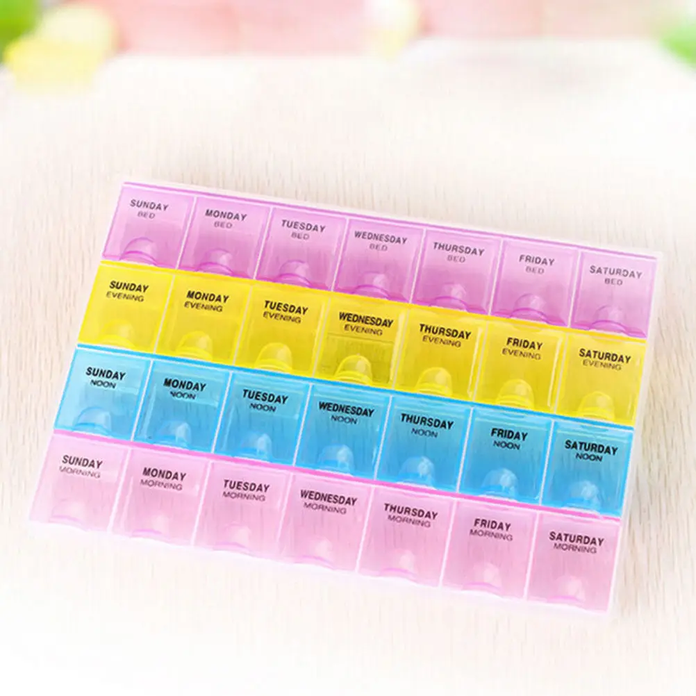 Mini Pill Box Organizer Tablet Holder 2/7/21 days Slot Weekly Medicine Container Organizer Case For diet pills box