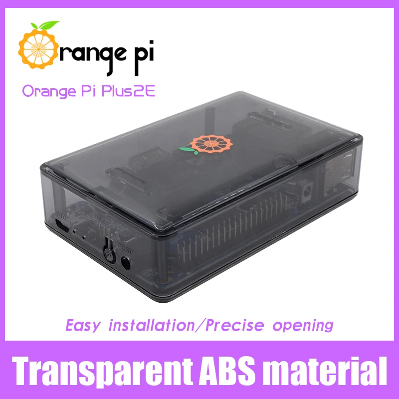 

Orange Pi Transparent ABS Black Color Protective Case for Plus 2E ,not for Raspberry Pi Wholesale is available