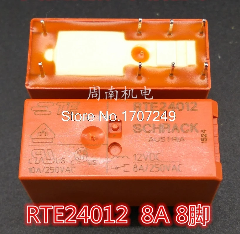 Реле мощности RTE24005 RTE24012 RTE24024 RTE24048, 5 шт./лот, 5 В/12 В/24 В/48 В, 8 контактов, 8 контактов, две группы преобразования