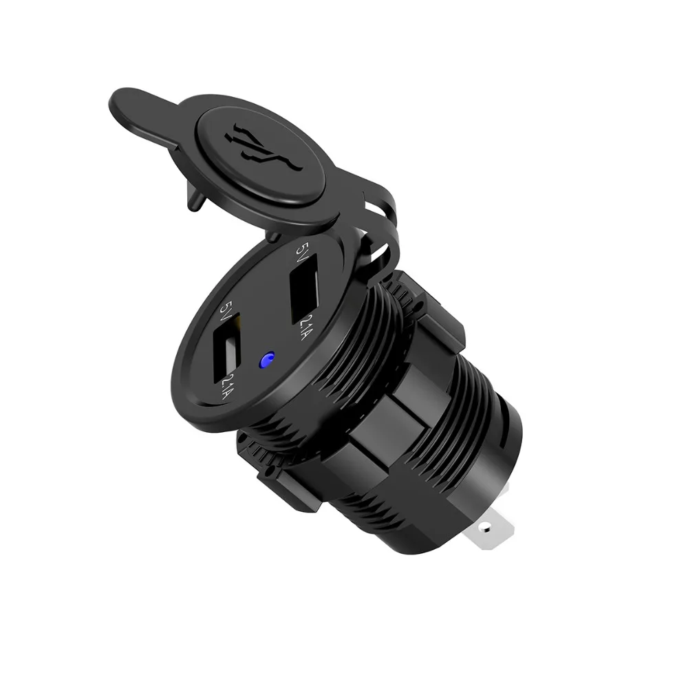 Chelink 5 v 2.1A 12 V двойной зарядное устройство USB Автомобильное зарядное устройство для мотоцикла гнездо адаптера питания для Iphone планшета