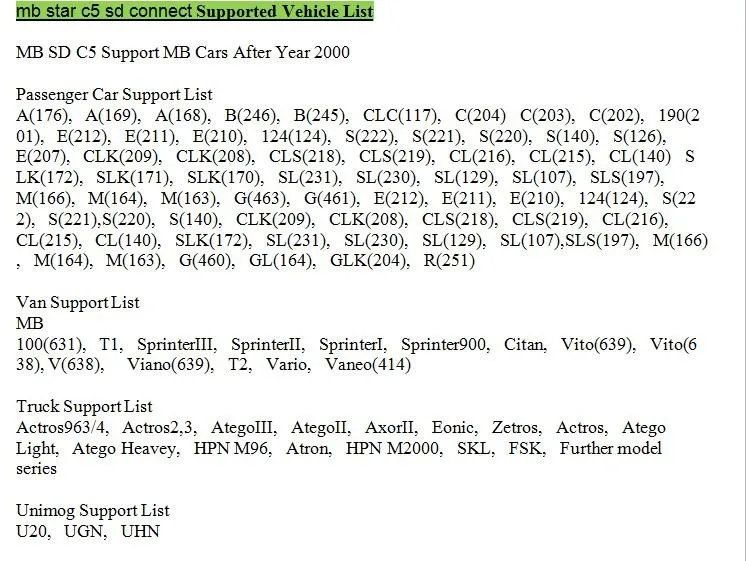 car list