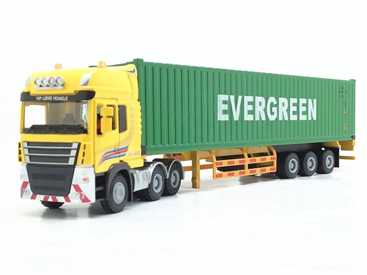 Высокая моделирования сплава инженерные транспортные средства Maersk полу-установленный Контейнер грузовой логистики модели грузовиков игрушки 1:50