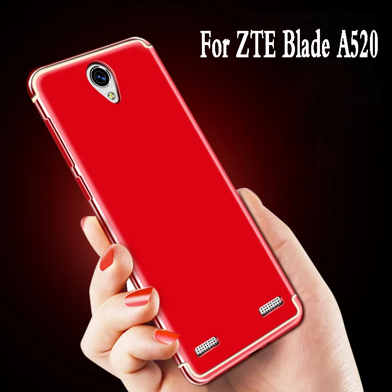 

For zte blade a520 case cover Luxury silicone Back Cover funda Protection mobile phone bag for zte a520 ba520 cover soft tpu 5.0