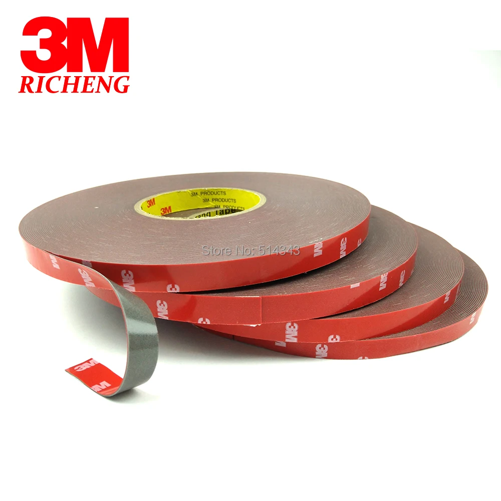 3M 4229 Double Sided Adhesive Tape Gray Color Auto Tape Model 4229p, 0.8mm Thickness, 10mm x 33m, 5Pcs/Lot 3m double side adhesive tape for auto 3000cm x 0 8cm