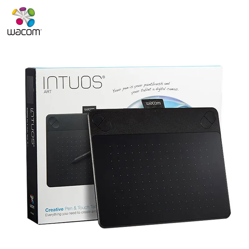 

[10Pcs Free Black Nibs]Wacom Intuos Art CTH-490 Pen & Touch Digital Graphic Drawing Tablet 2048 Pressure Levels (Black)