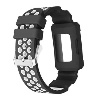 

2019 Watchbands Silica gel Buckle Band Strap Watchband Belt+Watch case for Fitbit Charge 3 Fashion Sports Women Men Watch Wrist