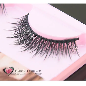 

Handmake 10 pairs black long crystal simulation false eyelashes makeup fake eye lash High Quality Fashion J19 Wholesale eyelash