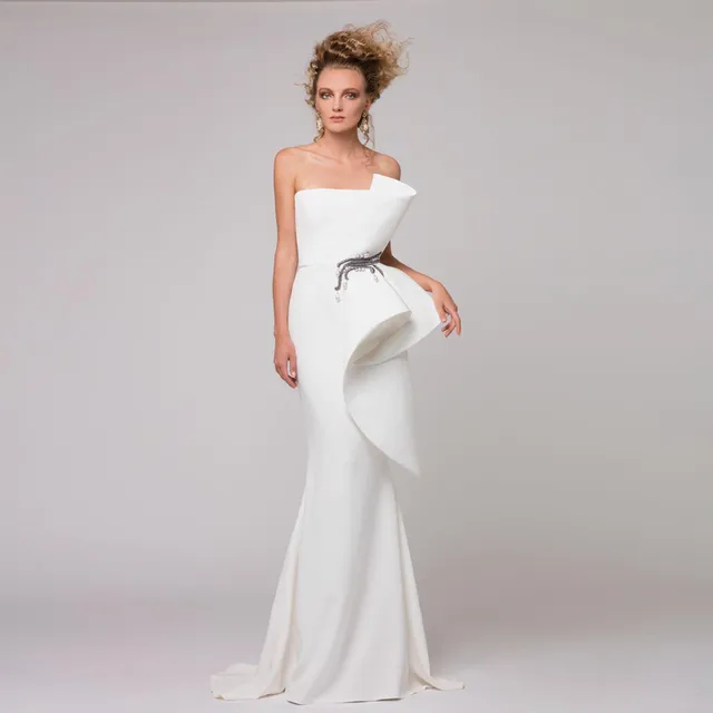 High End European Vogue Prom Dresses 2017 Chic Mermaid Evening Gowns High End European Vogue Prom Dresses 2017 Chic Mermaid Evening Gowns Brand Design Ruffle Ruched