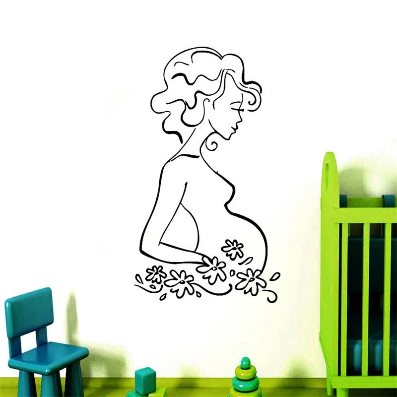 WALL DECALS PREGNANT WOMEN DECAL VINYL STICKER CHILD BABY NURSERY DECOR