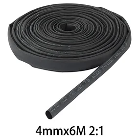 

Uxcell Hot Sale1PCS 4mm 2:1 Ratio Heat Shrink Tube Wire Wrap Cable Sleeve Tubing 6 Meters Length Black