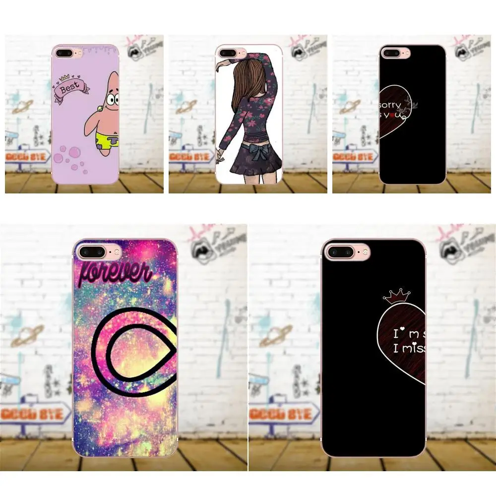 

Soft Cell Cover Case For Apple iPhone 4 4S 5 5C SE 6 6S 7 8 Plus X Galaxy Grand Core II Prime Alpha Best Friends Emoji BFF