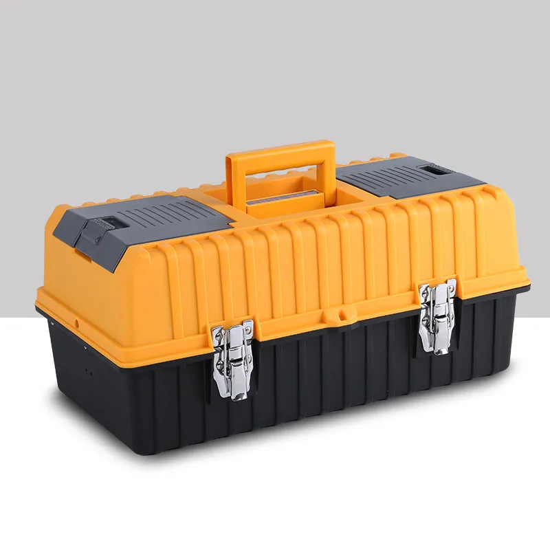 17 inch plastic toolbox with handle tray compartment storage Hammer Pliers Screwdriver hand tool box 42 * 20 * 17.5CM
