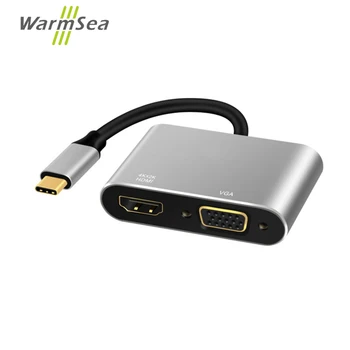 

USB Type C to HDMI 4k VGA Adapter Thunderbolt 3 Dock Converter USB-C dongle for Samsung GALAXY Note8 S9 S8 MacBook pro P10 P20