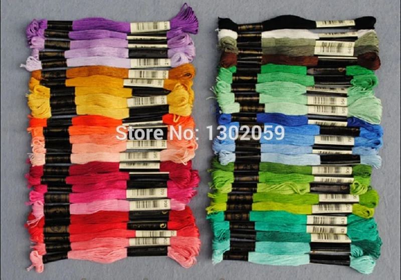 1 Lot= 100 Pieces Embroidery Thread Cross Stitch Yarn Floss Similar DMC | Дом и сад
