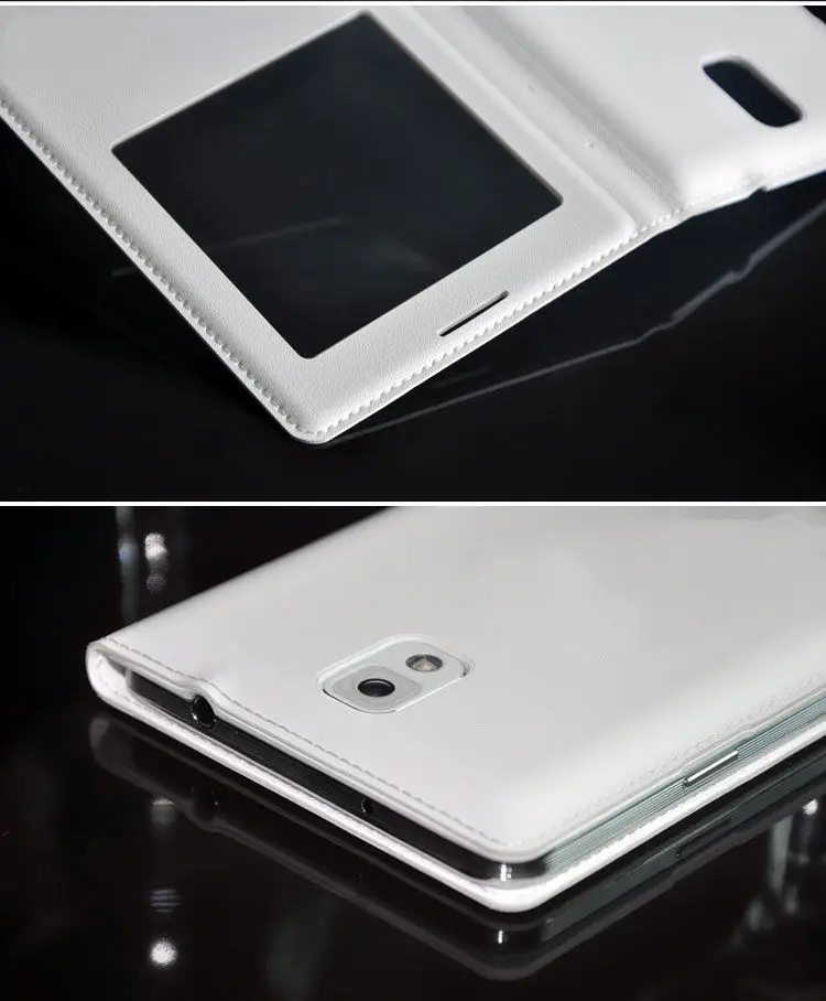 Флип-чехол с функцией автоматического сна, смарт-сенсорная панель с чипом, кожаный чехол для samsung Galaxy Note 3 Note3 N9000 N9005