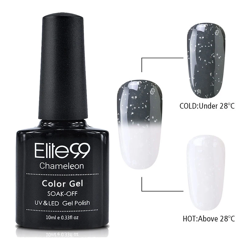 Elite99 10 мл Снежный термо-Хамелеон Гель-лак для самостоятельного дизайна ногтей Изменение Цвета УФ-Гель-лак - Цвет: XHWB9721